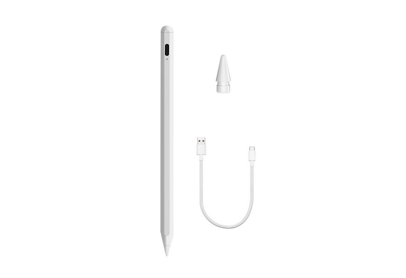 OKWISH Eingabestift Stift Stylus Pen Touchstift Pencil Touchscreen f. Apple iPad 2018-2023 (Neigungsempfindlich Magnetische Adsorption des iPads, 1-St., Hochpräzise Handflächenerkennung Bluetooth Akkustand auf Ipad) Magnetisches Pen Kompatibel mit iPad iPad Pro iPad Mini iPad Air von OKWISH