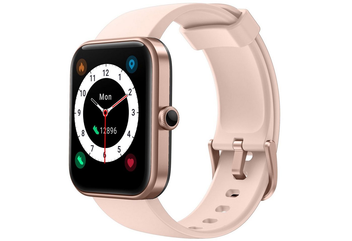 OKWISH Smart Watch Fitness Uhr Armbanduhr Sportuhr Uhren Tracker Damen Herren Smartwatch (1,69 Zoll, 300mAh Li-Ionen) IP68 Wasserdicht Fitnessuhr Armband Uhr mit Alexa Built-in, 1-tlg., Touchscreen, Herzfrequenz Pulsmesser Schrittzähler Schlafmonitor Aktivitätstracker von OKWISH