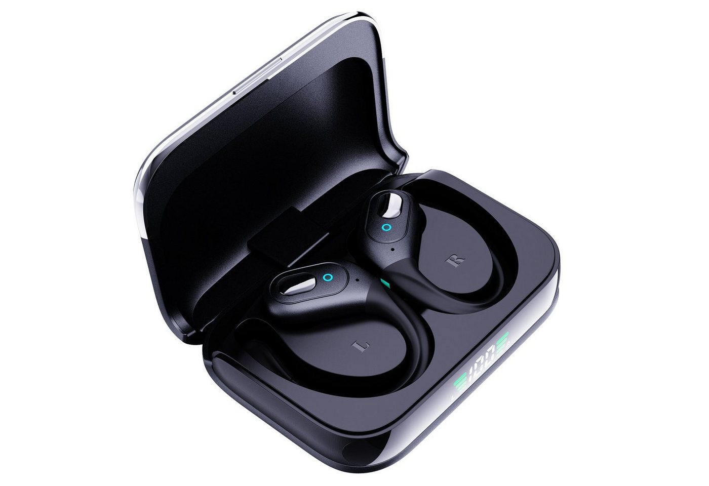 OKWISH Wireless Kopfhörer Headset Ohrhörer Earbuds Bluetooth HiFi Stereo Bluetooth-Kopfhörer (Lärmreduzierung, Siri, Bluetooth 5.3, Ladeetui mit LED Anzeige, Touch, Wasserdicht, Kabellos, Geräuschisolierung) von OKWISH