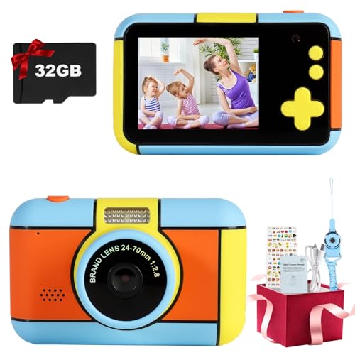 Digital Kinderkamera, 24MP 2.4" LCD Selfie Kinderkamera Fotoapparat für Kinder Jungen Mädchen, Digitalkamera 1080P HD Videokamera, Digital Kids Camera von OKYUK