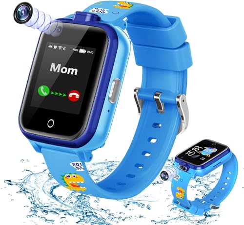 OKYUK 4G Kinder-Smartwatch mit GPS-Tracker, Smartwatch mit Dual-Kamera für Kinder, 2-Wege-Sprach- und Videoanruf, SOS-Benachrichtigung, sichere Smartwatch für Schüler, 3–12 Jahre Geburtstag von OKYUK