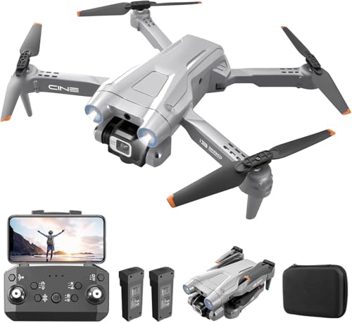 OKYUK i3 PRO Drohne mit kamera 4k, 50 Min. Flugzeit, unter 139 g, 200 Meter FPV-Übertragung, bürstenloser Motor. Follow-Me/Return/Fotografie/Video, RC Quadcopter für Anfänger, Erwachsene (Grau) von OKYUK