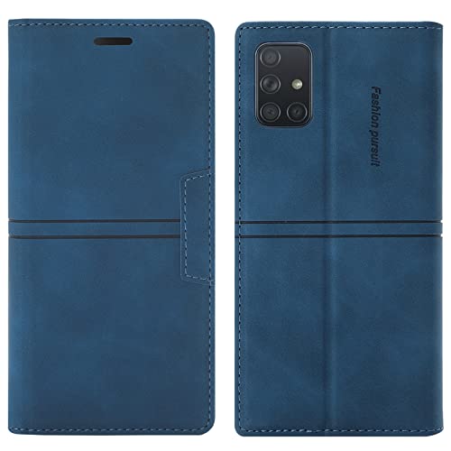OKZone Kompatibel mit Samsung Galaxy A91/S10 Lite/M80S Hülle, Handyhülle Samsung A91/S10 Lite/M80S Wallet PU Leder Kartenfach Magnet Klappbar SchutzhülleS Hülle Flip Case Cover Klapphülle (Blau) von OKZone