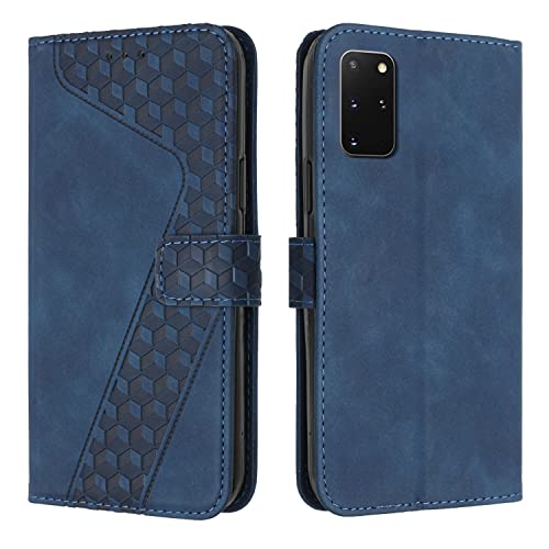 OKZone Kompatibel mit Samsung Galaxy S20 Plus Hülle, Handyhülle für Samsung S20 Plus Hülle Leder, Galaxy S20 Plus Klapphülle Handytasche Case Schutzhülle für Samsung S20 Plus Handy Hüllen (Blau) von OKZone