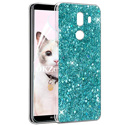 OKZone Mate 10 Pro Hülle, Luxus Glitzer Bling [Glänzende Mode] Design Weich TPU Bumper Case Silikon Schutzhülle Handy Tasche Rückseite Hülle Etui Cover TPU Bumper Schale für Huawei Mate 10 Pro (Grün) von OKZone