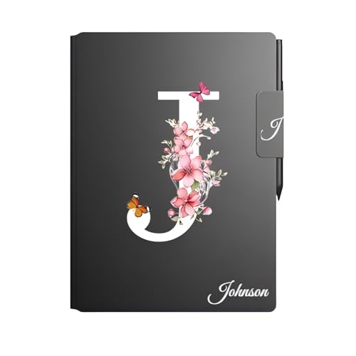 OLAIKE Personalisiert Hülle für 11,8" Remarkable Paper Pro Color Paper Tablet 2024, Selbst Gestalten mit Gedrucktem Initial, Text, Monogramm, Namen und Logo, Mit Premium-Mitgliedschaft (Schwarz) von OLAIKE