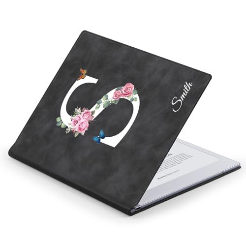 OLAIKE Personalisiert Hülle für Remarkable 2 Paper Tablet 10.3" - 2020 Release, Selbst Gestalten mit Gedrucktem Initial, Text, Monogramm, Namen und Logo (Grau) von OLAIKE