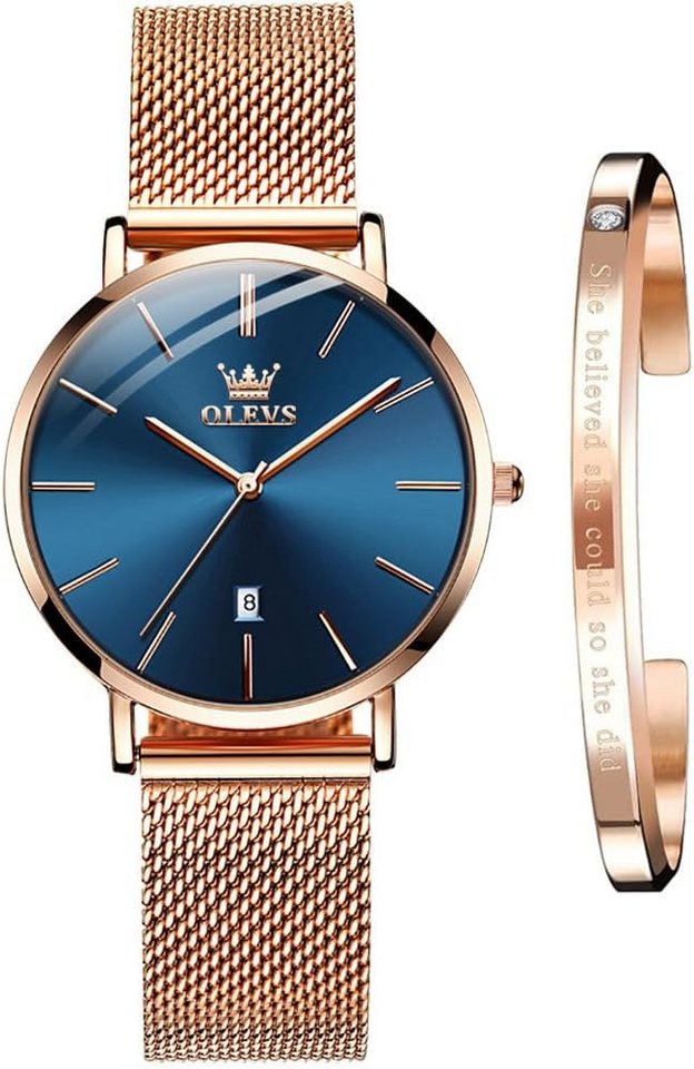 OLEVS Extra-dünnes Design Watch, Hochwertige mit präzisem japanischem Quarzwerk,Glas & elegantem Design von OLEVS
