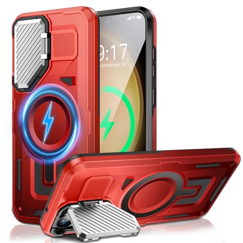 Kamera-Ständer Hülle für Galaxy S23 Plus, [Objektivschutz][für Mag Safe] 2025 Version–Militärischer Schutzstandard Schutzhülle für Samsung S23Plus 6,6 Zoll, Damen und Herren von OLHAOMAO