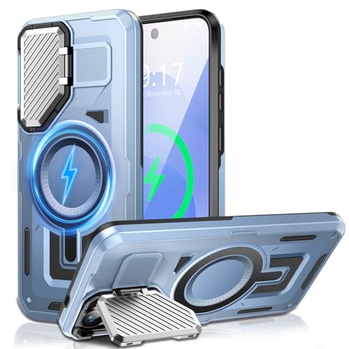 Kamera-Ständer Hülle für Galaxy S25 Plus /S24 Plus, [Objektivschutz][für Mag Safe] 2025 Version–Militärischer Schutzstandard Schutzhülle für Samsung S25Plus/S24Plus 6,7 Zoll, Damen und Herren von OLHAOMAO