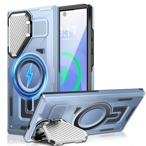Kamera-Ständer Hülle für Galaxy S25 Ultra, [Objektivschutz][für Mag Safe] 2025 Version–Militärischer Schutzstandard Schutzhülle für Samsung S25Ultra 6,86 Zoll, Damen und Herren von OLHAOMAO
