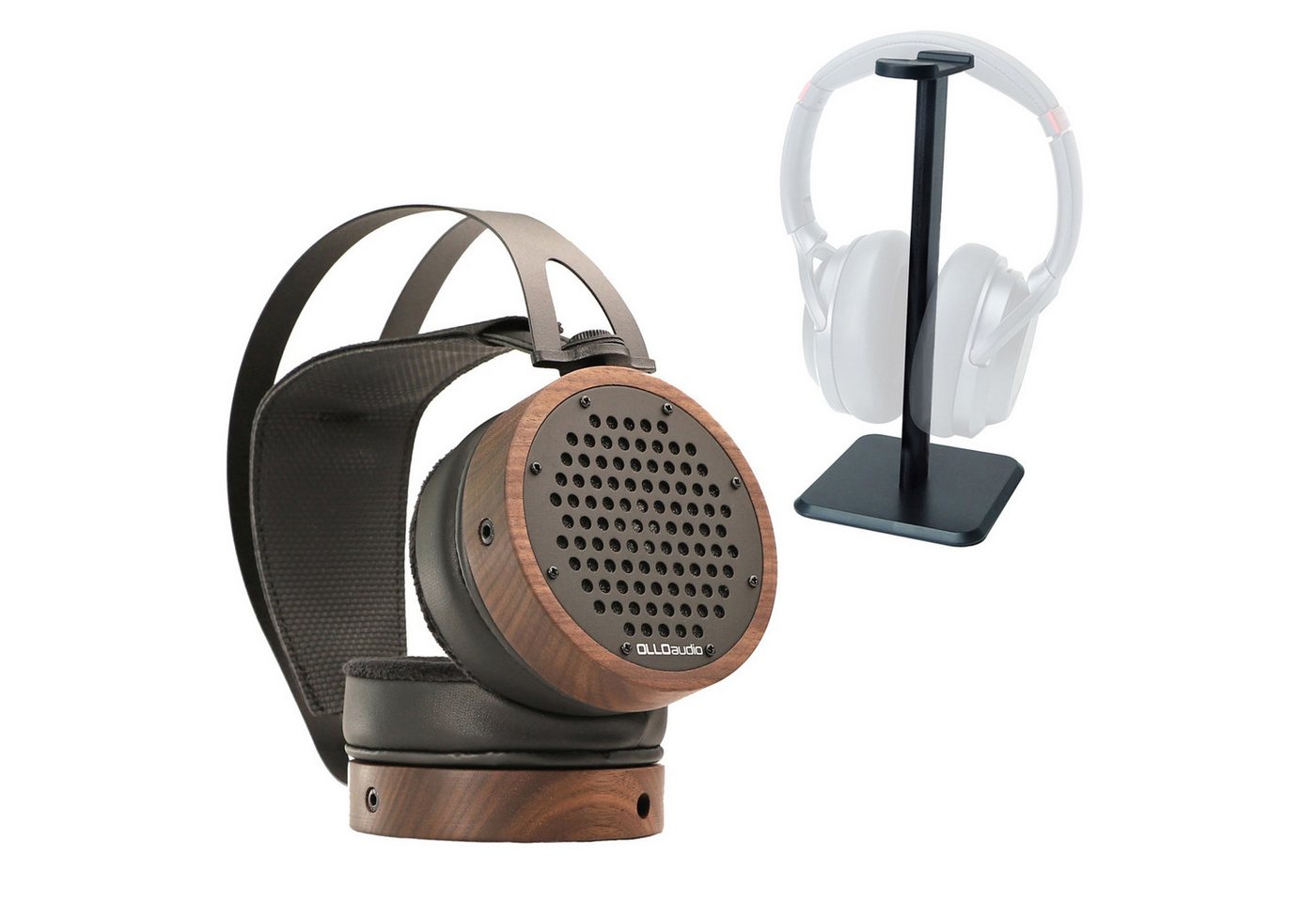 OLLO Audio S4X 1.3 Over-Ear-Kopfhörer (offen, Ohrmuscheln aus Holz, Inkl keepdrum Tisch-Stativ) von OLLO Audio