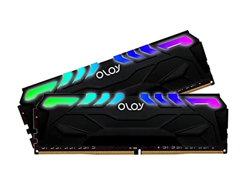 OLOy DDR4 RAM 16GB (2x8GB) Black Owl Aura Sync RGB 3200MHz CL16 1,35V 288pin Desktop Gaming UDIMM (MD4U0832161BHJDA) von OLOy