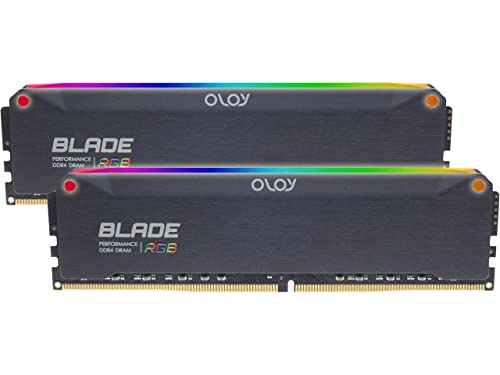 OLOy DDR4 RAM 16GB (2x8GB) Blade Aura Sync RGB 3600MHz CL18 1,35V 288-Pin Desktop Gaming UDIMM (MD4U0836182BRKDE) von OLOy