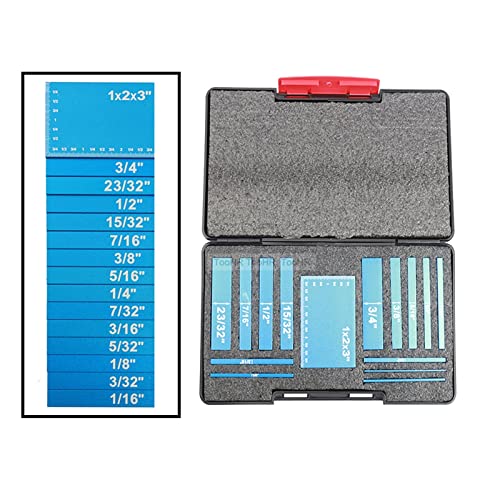 OLSDXAWQ， 17-teiliges Zubehör for Oberfräsen und Tischkreissägen, 1/16 Holzbearbeitungs-Setup-Messwerkzeug for Kalibrieren anderer Genauigkeiten von G(Blu) von OLSDXAWQ