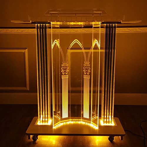 OLSDXAWQ, Bodenstehendes Podium mit, rollbarem Podium mit breiter Lesefläche, Kanzeln for Kirchen, Konferenzräume, Kirchenunternehmen(L 100 xW 40xT 111cm) von OLSDXAWQ