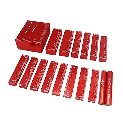 OLSDXAWQ, Höhenmessgeräte-Set, 17-teilig, Präzisions-Aluminium-Holzbearbeitungs-Setup-Stangen for Oberfräse und Tischkreissägen-Zubehör. Schnelles Arbeiten und Messen OLSDXAWQ, Höhenmessgeräte-Set, 17-teilig, Präzisions-Aluminium-Holzbearbeitungs-Setup-Stangen for Oberfräse und Tischkreissägen-Zubehör. Schnelles Arbeiten und Messen von OLSDXAWQ