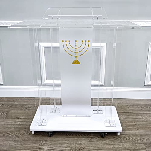 OLSDXAWQ, Kirchenpodest, großer LED-Rollpodestständer tragbar, Kanzeln for Kirchen, luxuriöses goldenes Acrylpodest, vertikale Leseplattform der Kirche OLSDXAWQ, Kirchenpodest, großer LED-Rollpodestständer tragbar, Kanzeln for Kirchen, luxuriöses goldenes Acrylpodest, vertikale Leseplattform der Kirche von OLSDXAWQ