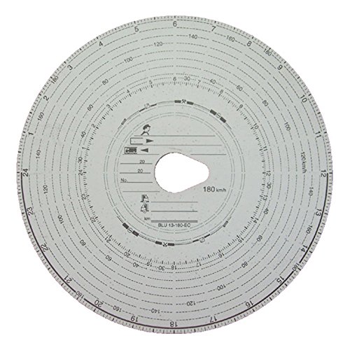 10 Packungen Tachoscheiben Diagrammscheiben bis 180 km/h Tachoblatt Kontrollscheiben 180-24 Fahrtenschreiberscheiben Tachographen von OLShop AG