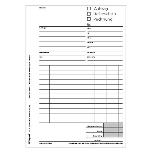 3 Formularbücher - Auftrag/Lieferschein/Rechnung DIN A5 hoch á 40 Satz 2-fach selbstdurchschreibend Formularbuch 3 Formularbücher - Auftrag/Lieferschein/Rechnung DIN A5 hoch á 40 Satz 2-fach selbstdurchschreibend Formularbuch von OLShop AG