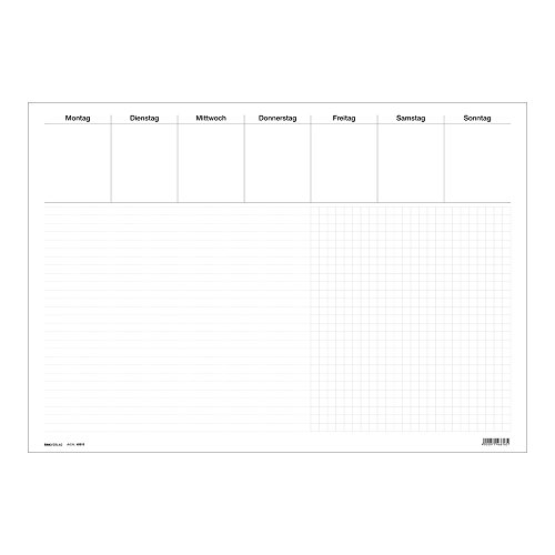 5er Pack Schreibunterlage Schreibtischunterlage Office - Liniert & Kariert 60 x 42 cm von OLShop AG