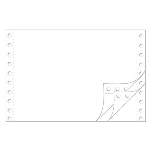 Endlospapier 6 Zoll x 240 mm (A5 quer 152,4 mm x 240 mm) 3-fach blanko 60/53/57 g/qm 1600 Blatt von OLShop AG