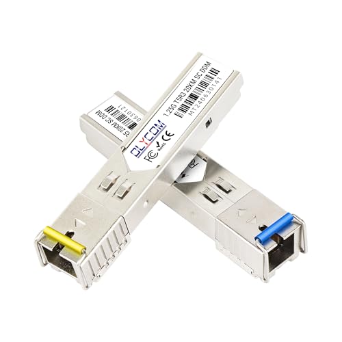 EIN Paar 1,25G SFP SC Modul Singlemode 1000Base-BX BiDi Transceiver 1310nm/1550nm SMF 20km für offene Schalter von OLYCOM