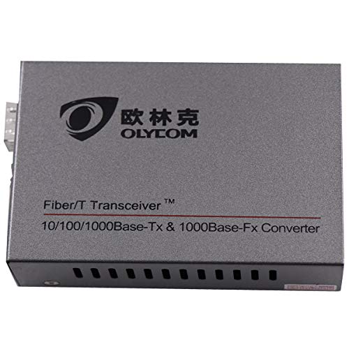 Gigabit Ethernet Fiber Media Converter LC (1,25 GB SFP Transceiver inklusive) zu UTP CAT5 / CAT6 Dual Fiber 20km Optischer Transceiver von OLYCOM