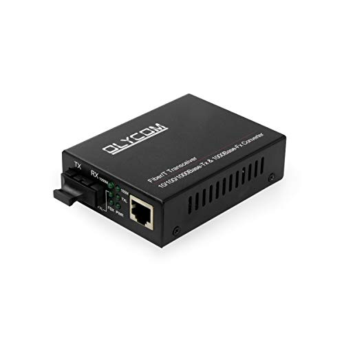 Gigabit Ethernet Transceiver Duplex SC auf RJ45 Optical Converter 10/100/1000 Mb/s grau grau MM, 500m, SC von OLYCOM