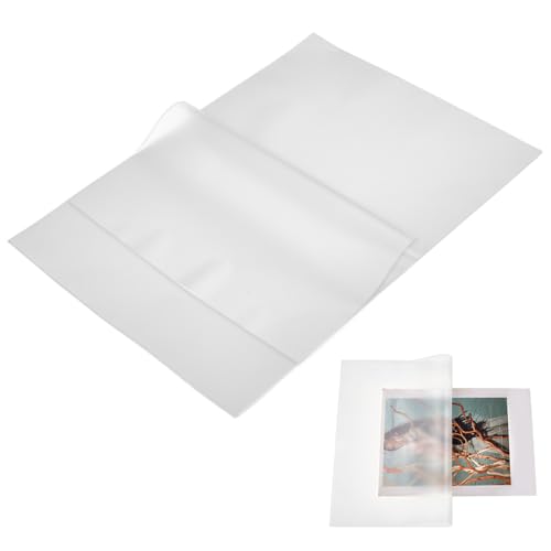 OLYCRAFT 100 Stück 30.7x42.9 cm Thermo-Laminierfolien 1 mm Dick A3 Kalt-Laminierfolien Klare Selbstklebende Laminierfolien Selbstversiegelnde Laminatfolien Zum Schutz von Buchalben von OLYCRAFT
