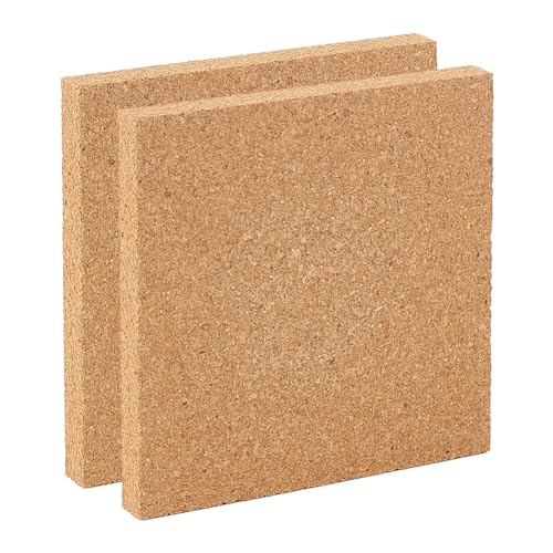 OLYCRAFT 2 Pcs Holz Korkboard 15x15cm Quadrat Kork Board nicht klebend Kork Bulletin Board 1.5cm dick dekorative hängende Pinnwand für Wanddekoration Party und DIY Handwerksbedarf von OLYCRAFT