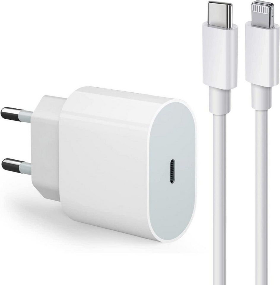 OLi 25W USB C Adapter für iPhone 14/14 Plus/14 pro/14 Pro Max 13 12 Handy-Netzteile (mit Kabel Schnellladegerät 25W Iphone 15/ 15 Pro / 15 Plus / Pro Max) von OLi