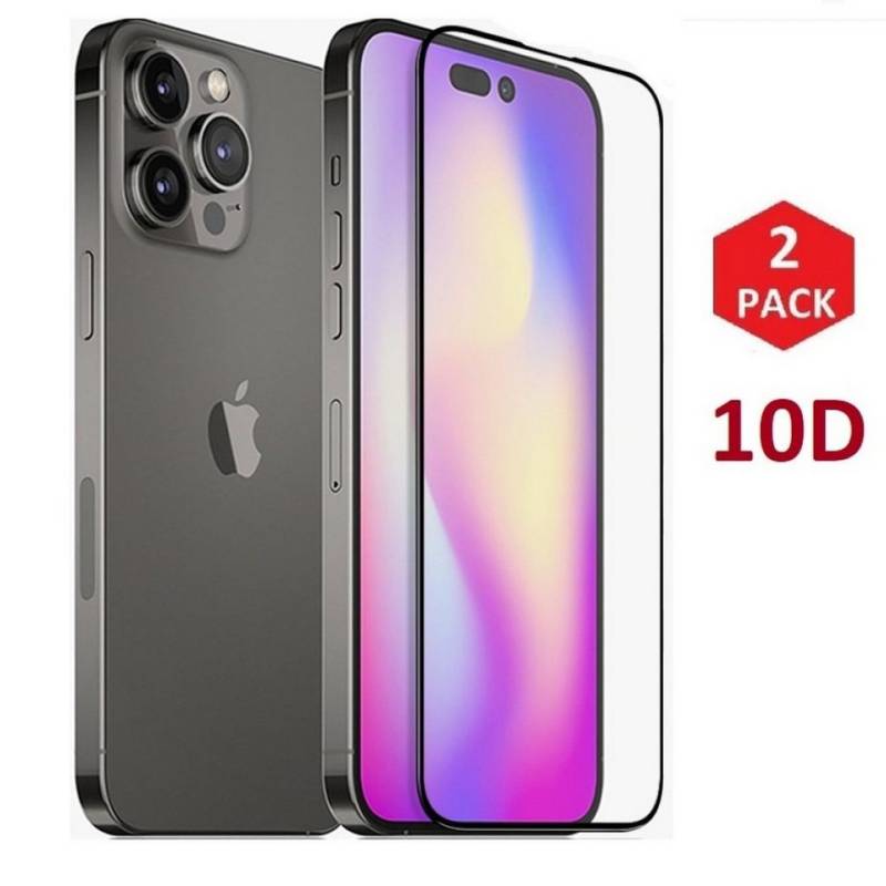 OLi 2X 10D mit Ränder Panzer glas für Iphone 14 Pro Max für für Apple Iphone 14 Pro Max, Displayschutzglas, Spar-SET, 2 Stück, Panzer glas für Apple Iphone 14 Pro Max von OLi