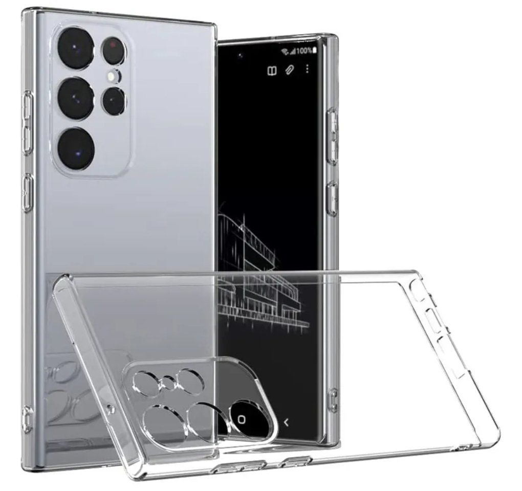 OLi Handyhülle Transparente Silikon Hülle Kompatibel mit Samsung Galaxy S24 Ultra 6,8 Zoll, TPU Case Dünn und Weiches mit Kamera Schutz von OLi