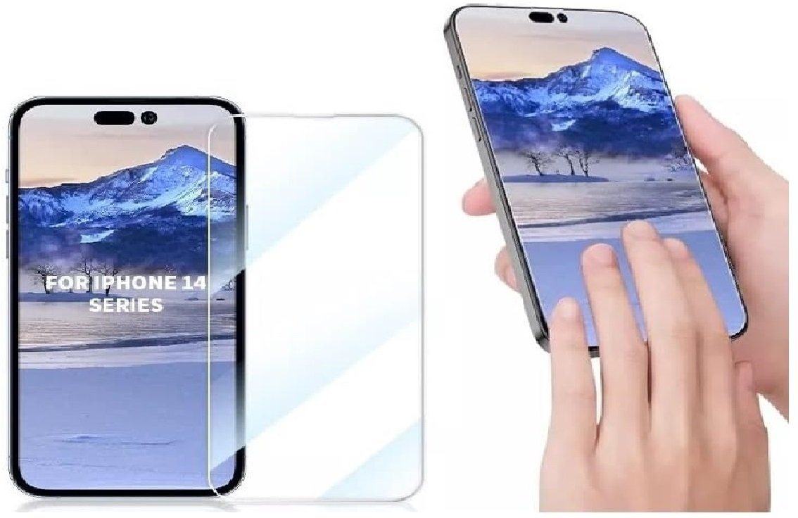 OLi Schutzfolie 3 X Panzer Schutz Glas für iPhone 14 Pro (6.1) Displayschutz Glas, (Spar-Set, 3-St., 9H), 3X Displayschutz Glas für IPhone 14 Pro von OLi