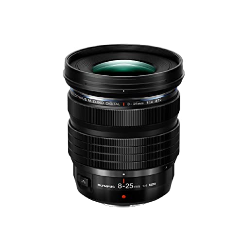 M.Zuiko Digital ED 8-25mm F4.0 PRO, Weitwinkel-Zoomobjektiv, geeignet für alle Micro-Four-Thirds-Systemkameras (Olympus OM-D- und Pen-Modelle, Panasonic G-Serie), schwarz von OM SYSTEM