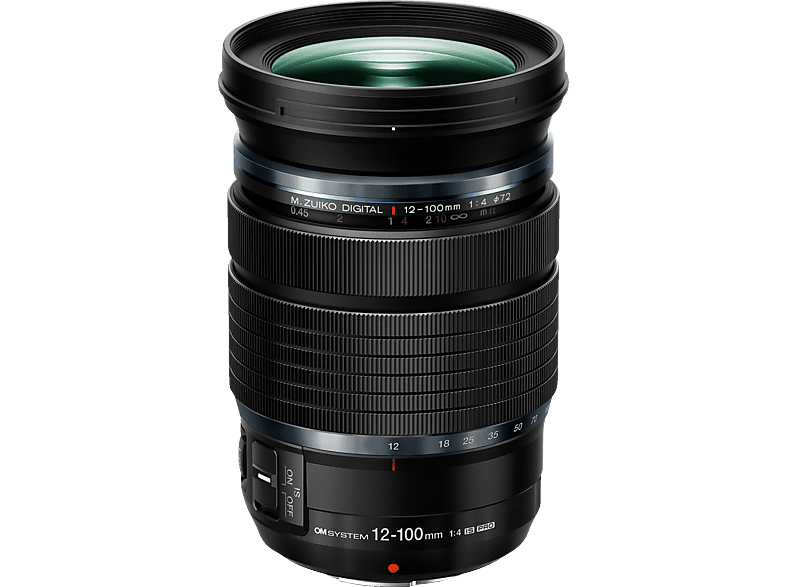 OM SYSTEM M. Zuiko Digital ED 12-100 mm F4 is Pro Objektiv, geeignet für alle MFT-Kameras 12 - 100 f./4.0 (Weitwinkel Objektiv Micro-Four-Thirds, Schwarz) von OM SYSTEM