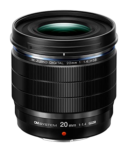 OM SYSTEM M.ZUIKO DIGITAL ED 20mm F1.4 PRO, Standardobjektiv für den professionellen Einsatz, geeignet für alle MFT-Kameras (Olympus OM-D und Pen Kameras, Panasonic G-Series), schwarz von OM SYSTEM