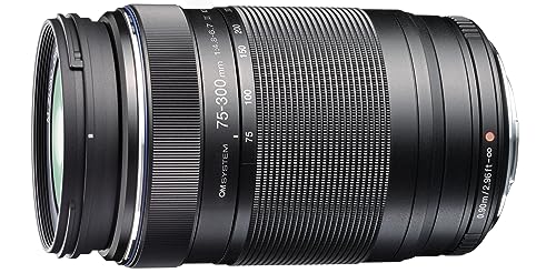 OM SYSTEM M.Zuiko Digital 75-300mm 1:4.8-6.7 Objektiv II, geeignet für alle MFT-Kameras (Olympus, OM-D und Pen Modelle, Panasonic G-Serie), schwarz von OM SYSTEM