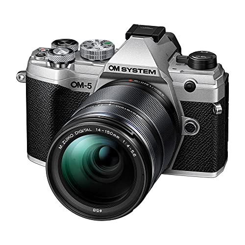 OM SYSTEM OM-5 Micro Four Thirds Systemkamera Inkl. M.Zuiko Digital 14-150mm F4-5.6 II Objektiv, 20 MP Live MOS-Sensor, Optimierte 5-Achsen-Bildstabilisierung, IP53, Silber/Schwarz OM SYSTEM OM-5 Micro Four Thirds Systemkamera Inkl. M.Zuiko Digital 14-150mm F4-5.6 II Objektiv, 20 MP Live MOS-Sensor, Optimierte 5-Achsen-Bildstabilisierung, IP53, Silber/Schwarz von OM SYSTEM
