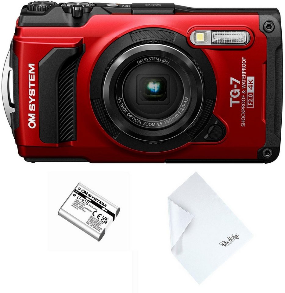 OM SYSTEM TG-7 rot Special Edition Kit Outdoor-Kamera von OM SYSTEM