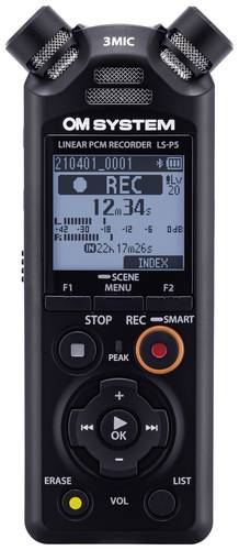 OM System LS-P5 Mobiler Audio-Recorder Schwarz von OM System