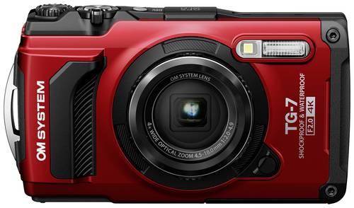 OM System TG-7 red Digitalkamera 12 Megapixel Rot Stoßfest, Wasserdicht, 4K-Video von OM System