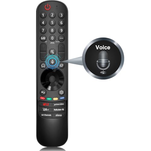 Voice Magic Fernbedienung für LG Fernseher, Ersatz für LG Original Remote MR20GA MR21GA MR22GA MR23GA, Passend für LG UHD OLED QNED NanoCell 4K 8K Smart TV, mit Pointer und Sprachfunktion von OMAIC