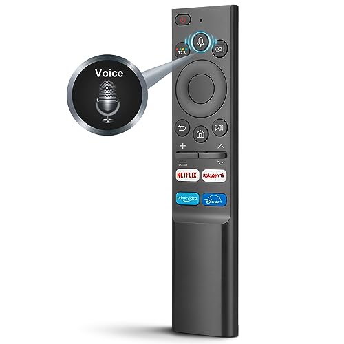 Voice Replacement für Samsung-Smart-TV-Fernbedienung, Neueste aktualisierte Samsung-Fernbedienung mit Sprachfunktion, mit Netflix, Prime Video, Rakuten TV, Disney-Tasten von OMAIC