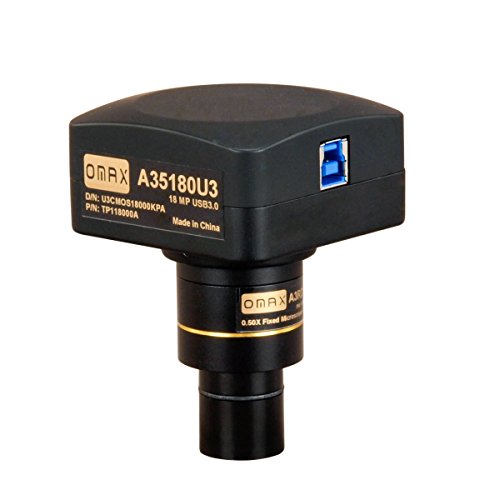 AmScope A35180U3 18.0MP USB3.0 Digitalkamera für Mikroskop mit 0,01 mm Kalibrierung Rutschen von OMAX