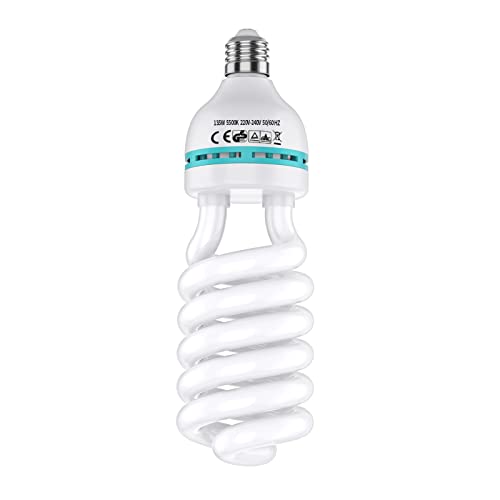 OMBAR 135W 5500K Fotolampe, tageslichtlampe mit E27 Sockel, Spiral Fotoleuchte, fotografie daylight licht lampe, CRI90+, 220V-240V, 50/60HZ für Softbox Fotografie im Fotostudio OMBAR 135W 5500K Fotolampe, tageslichtlampe mit E27 Sockel, Spiral Fotoleuchte, fotografie daylight licht lampe, CRI90+, 220V-240V, 50/60HZ für Softbox Fotografie im Fotostudio von OMBAR