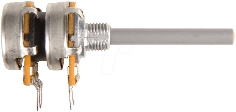 PO4S-LIN 4,7M - Drehpotentiometer, Stereo, 4,7 MOhm, 4mm, linear von OMEG