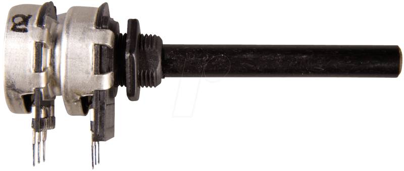 PO4S-LOG 2,2K - Drehpotentiometer, Stereo, 2,2 kOhm, 4mm, logarithmisch von OMEG