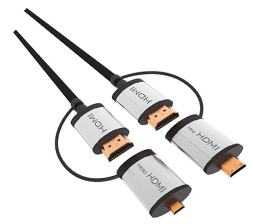 OMEGA HDMI-Kabel 1,5 m + ADAP. miniHDMI & microHDMI von OMEGA